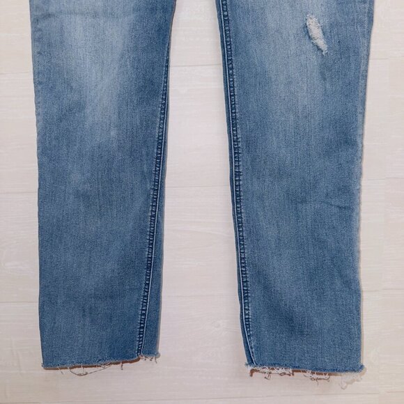 Democracy Women's Ab Technology Medium Wash Stretch Waist Straight Leg Jean 10 - Picture 3 of 5